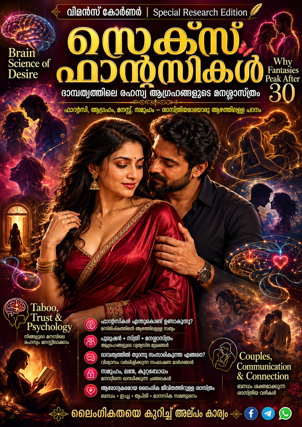 സെക്സ് ഫാന്റസികൾ: മനസ്സിലെ രഹസ്യ ആഗ്രഹങ്ങൾ, അതിന്റെ മനശ്ശാസ്ത്രം, ദാമ്പത്യത്തിലെ സ്വാധീനം, സമൂഹത്തിന്റെ തെറ്റിദ്ധാരണകൾ
